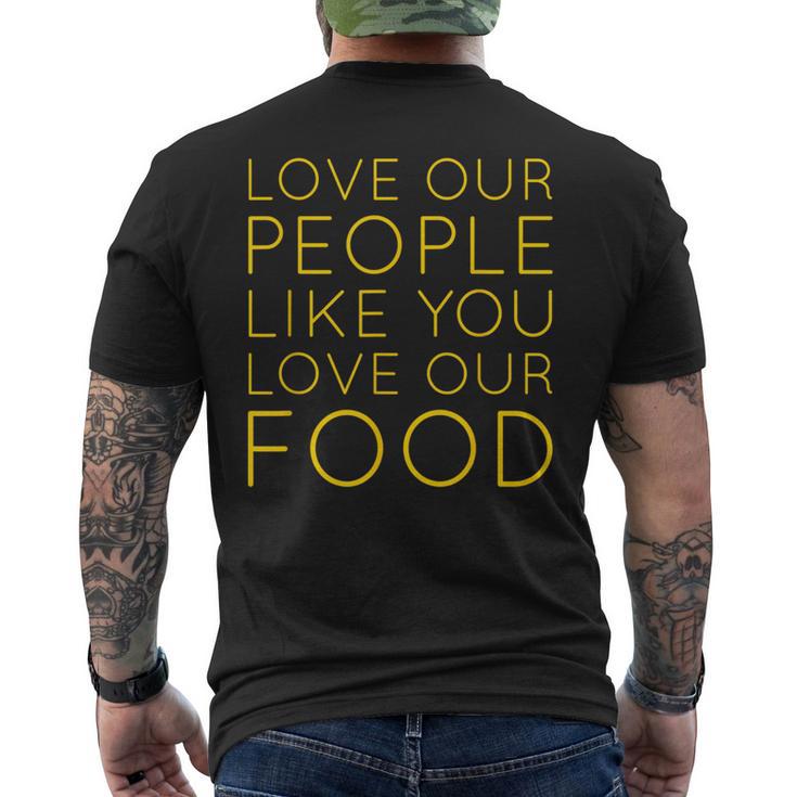 Love Our People Love Our Food Asian American Pride Aapi Men's T-shirt Back Print