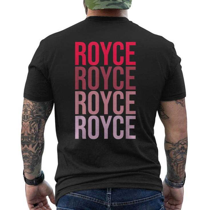 I Love Royce First Name Royce Men's T-shirt Back Print