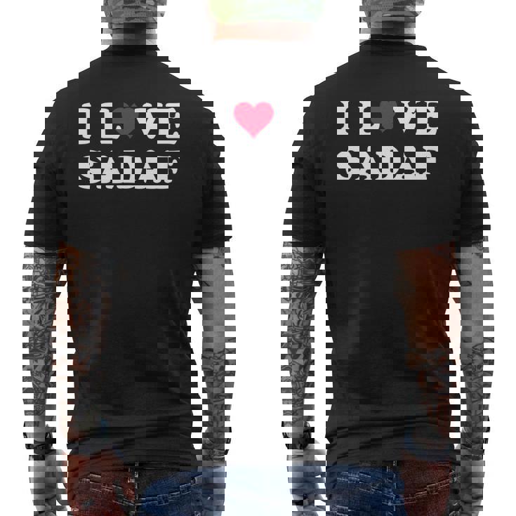 I Love Sadaf Nombre De Sadaf A Juego Para Novia Y Novio Manga Larga Camiseta Hombre Estampado Espalda