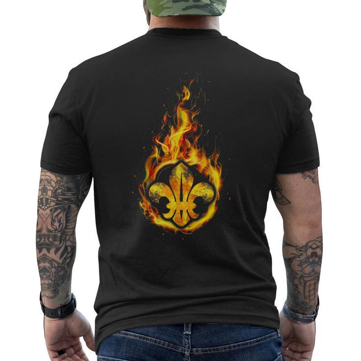 I Love Scouting Fire Scout Leader Best Cool Scout Men's T-shirt Back Print