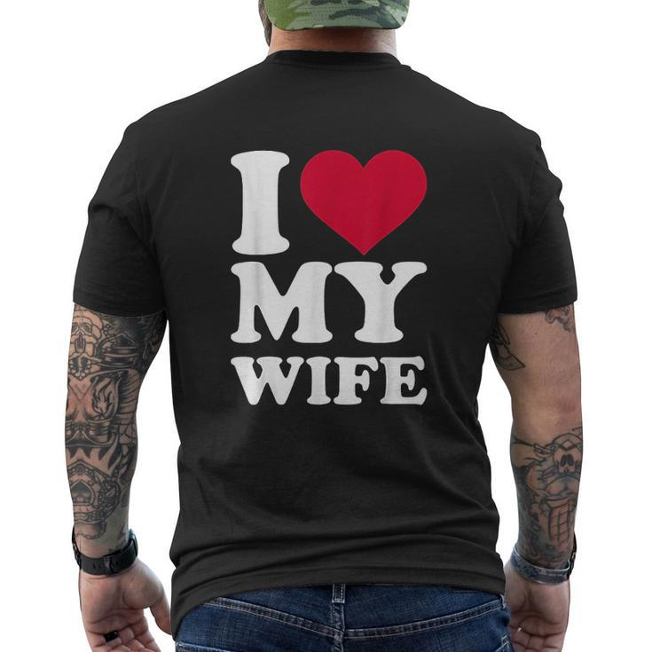 I Love My Wife V2 Mens Back Print T-shirt