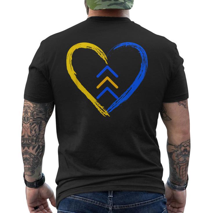 Love World Down Syndrome Awareness Day 3 Arrows In Heart Men's T-shirt Back Print