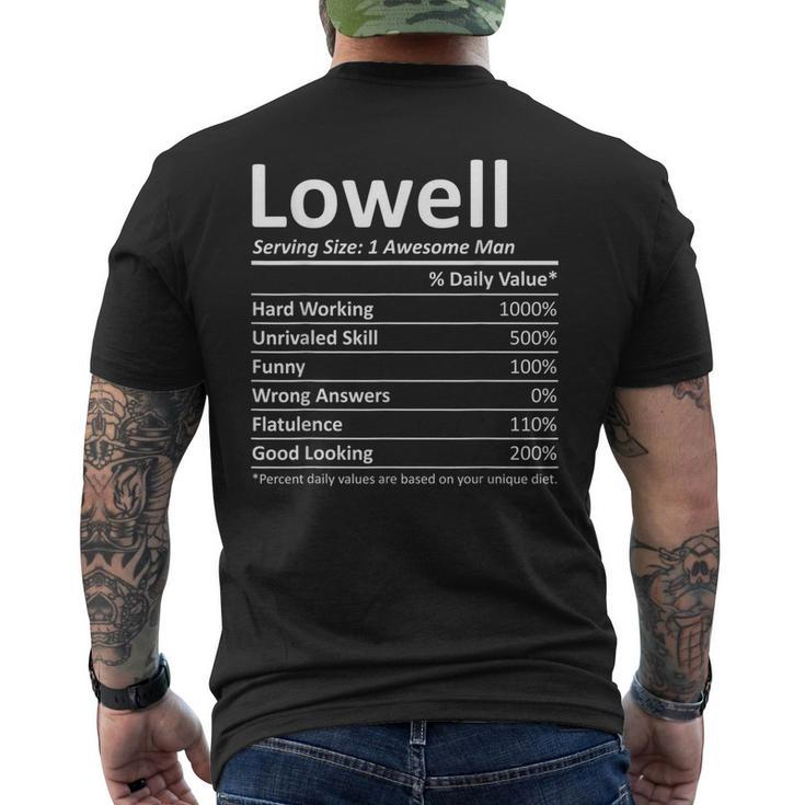 Lowell Nutrition Birthday Personalized Name Idea Men's T-shirt Back Print