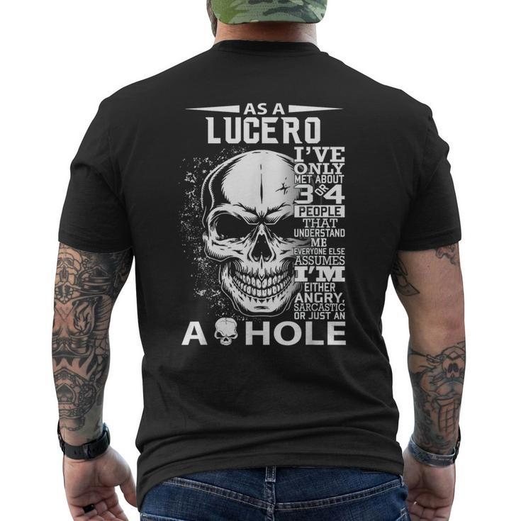 Lucero Definition Personalized Custom Name Loving Kind Men's T-shirt Back Print