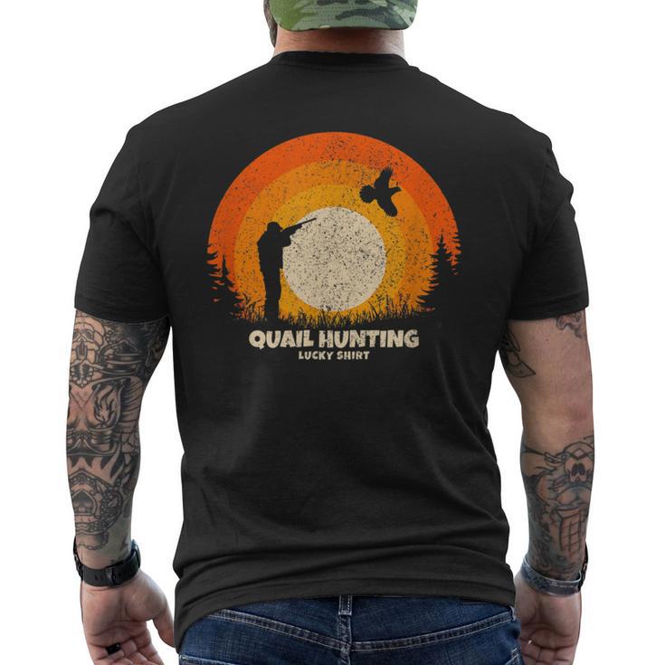 Lucky Charm Quail Hunting Men's T-shirt Back Print