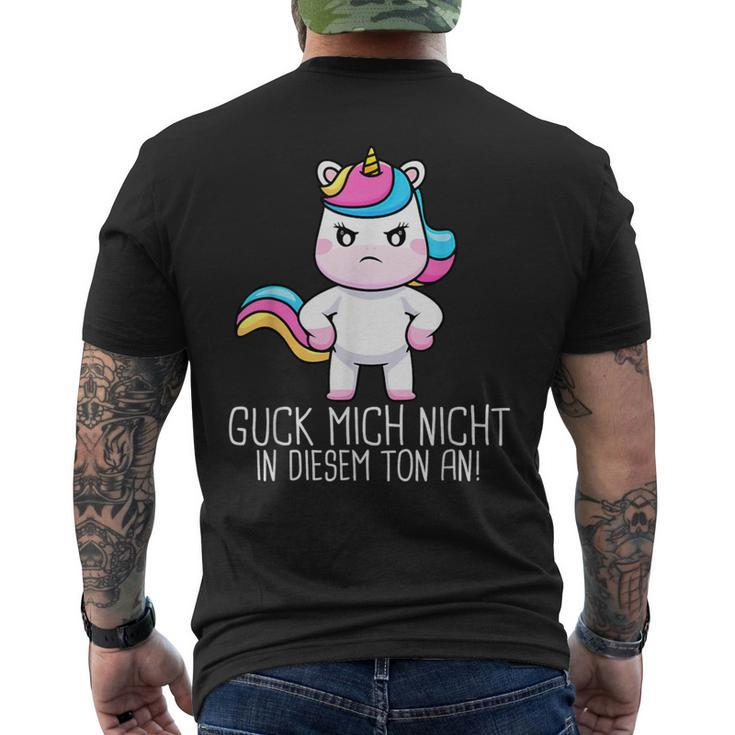 Lucky Mich Nicht In Dieser Ton An Unicorn T-Shirt mit Rückendruck
