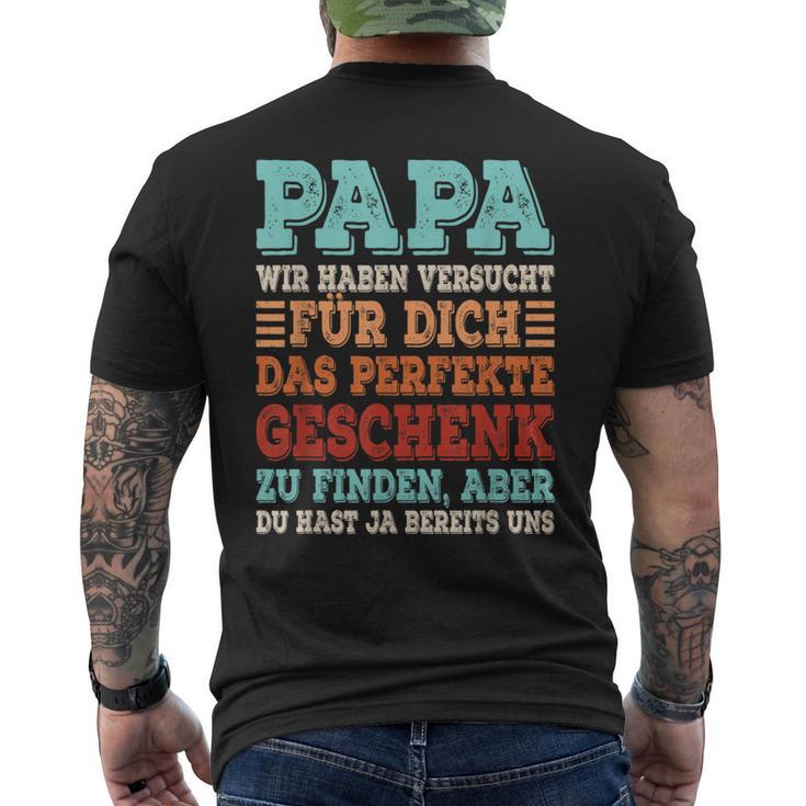 Lustiger Papa Spruchateratertag Retro T-Shirt mit Rückendruck