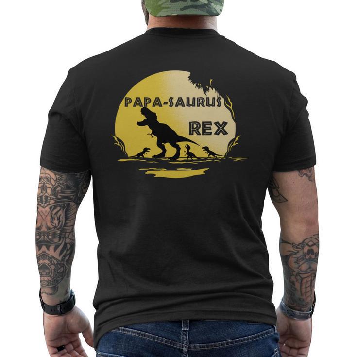 Lustiges Dino Papa-Saurus Rex Dinosaurier Papa T-Shirt mit Rückendruck