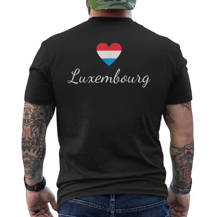 Luxembourg Luxembourg Flag T-Shirt mit Rückendruck