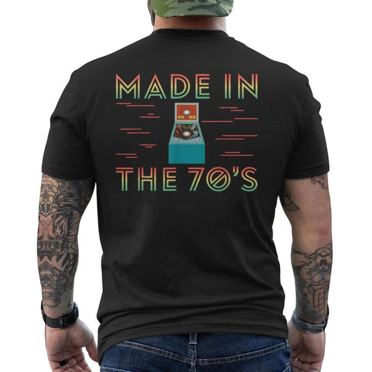 Made In The 70S Pinball Vintage Apparel Pinball Men's T-shirt Back Print