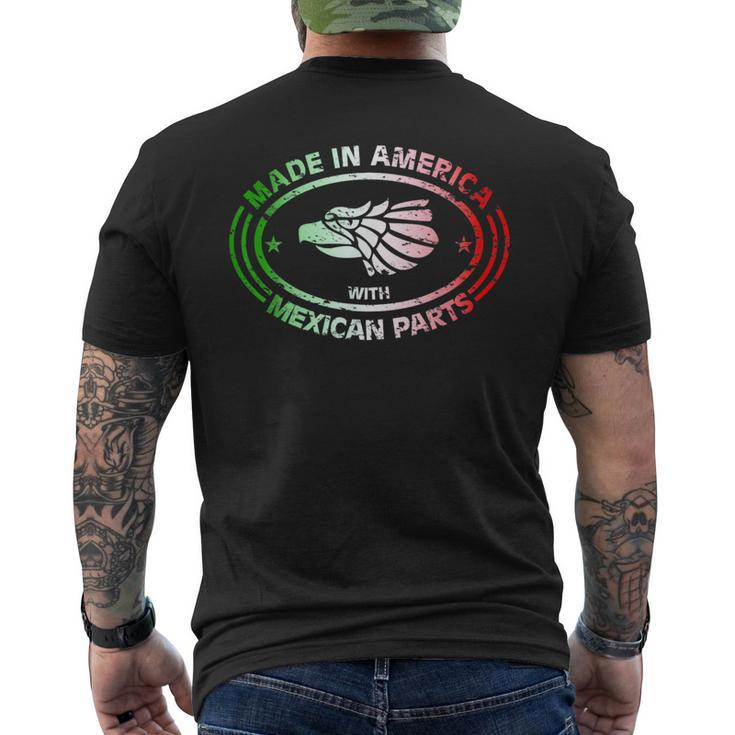 Made In America With Mexican Parts American Pride Men's T-shirt Back Print