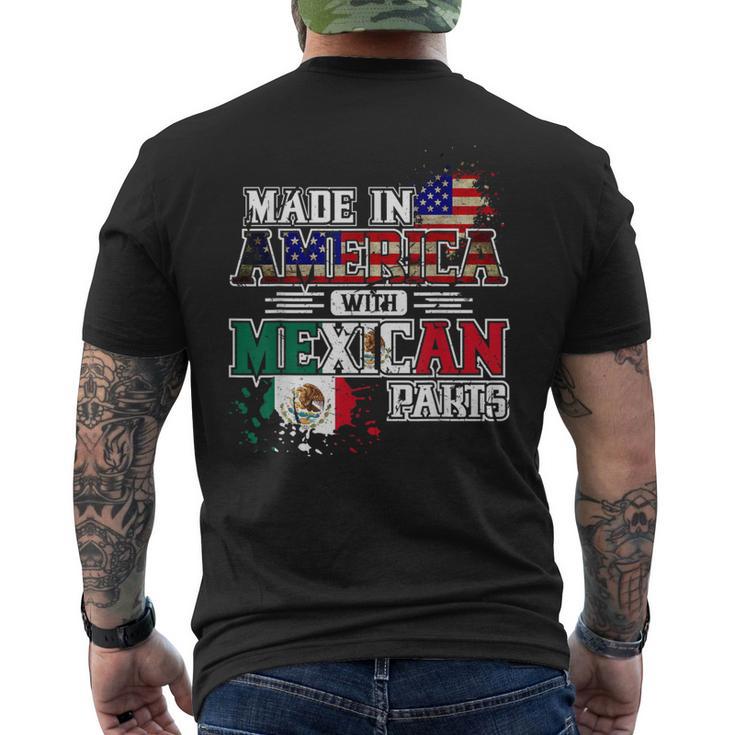 Made In America With Mexican Parts Men's T-shirt Back Print