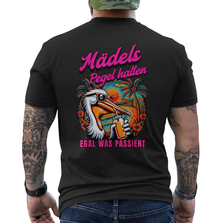 Mädels Pegel Halten Mallorca Party T-Shirt mit Rückendruck