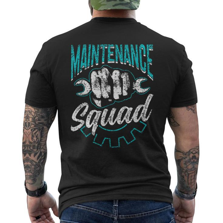Maintenance Squad Technician Worker Maintenance Man Men's T-shirt Back Print