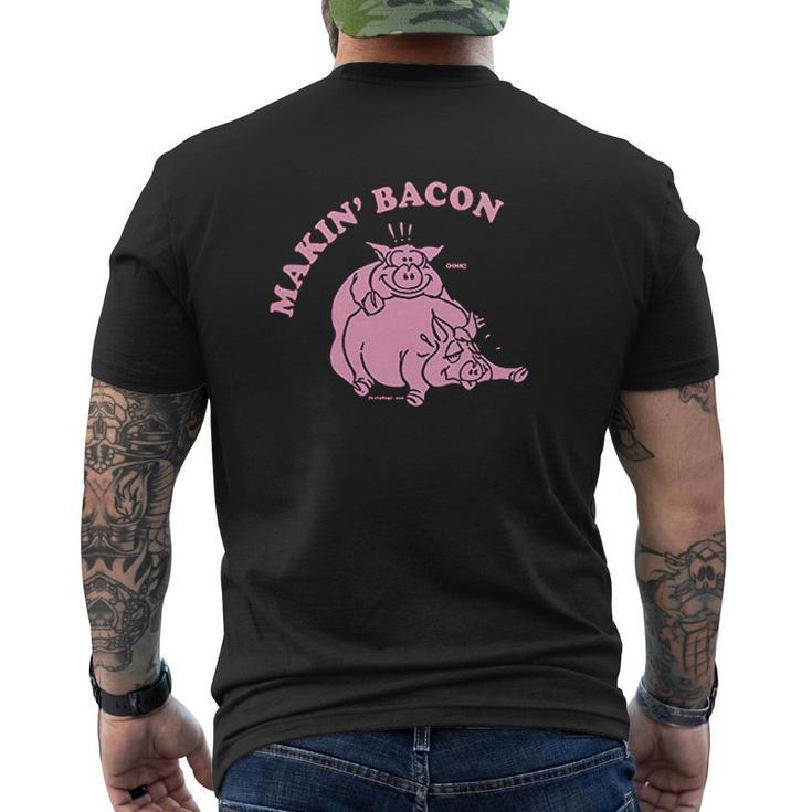 Makin Making Bacon Pig V2 Mens Back Print T-shirt