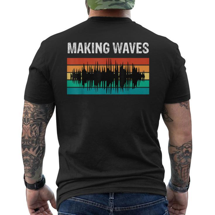 Making Sound Waves Beats Beat Makers Music Producer Men's T-shirt Back Print