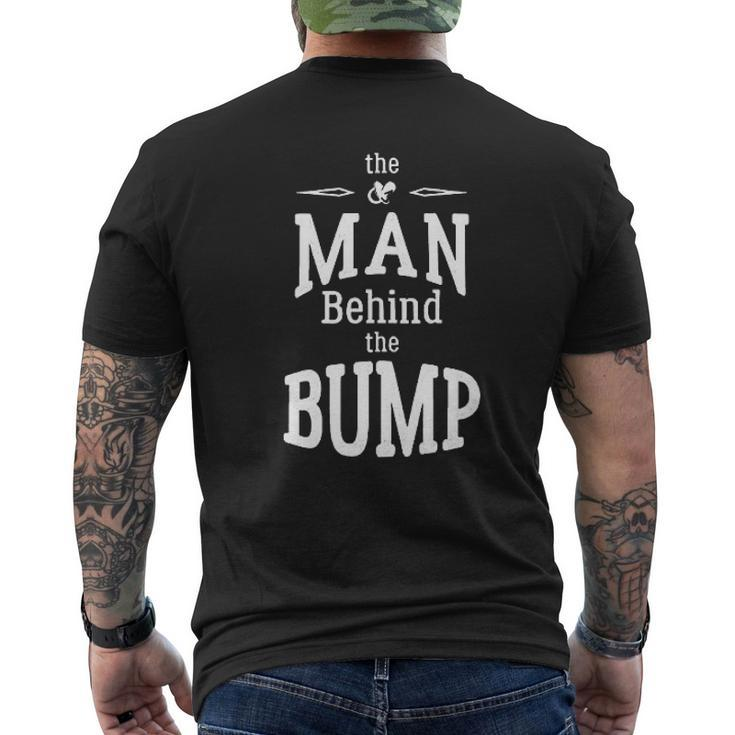 The Man Behind The Bump For Dad Mens Back Print T-shirt