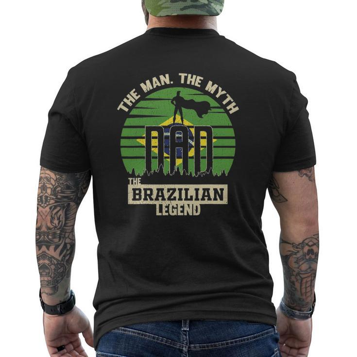 The Man The Myth The Brazilian Legend Dad Mens Back Print T-shirt