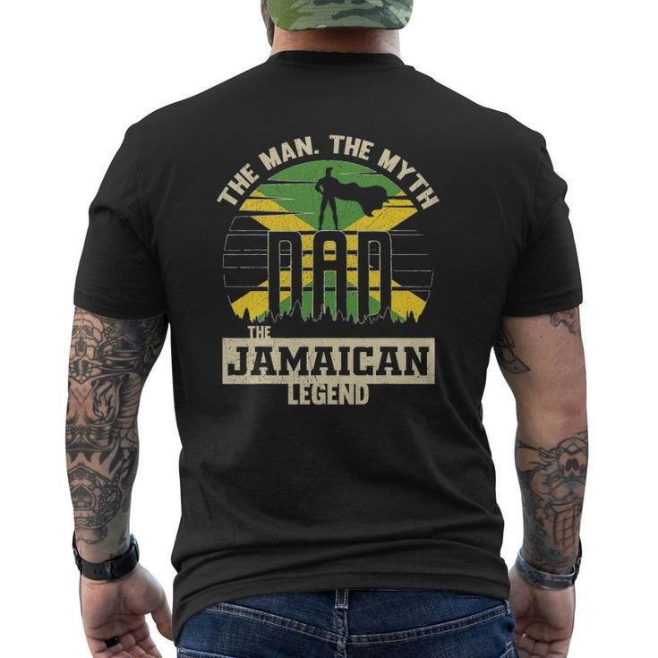 The Man The Myth The Jamaican Legend Dad Mens Back Print T-shirt