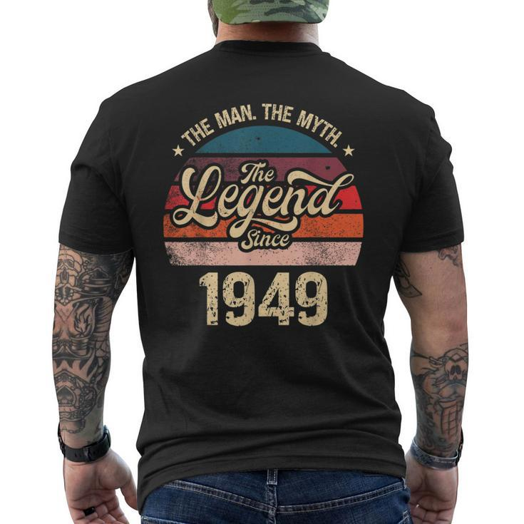 The Man The Myth The Legend Since 1949 Birthday Mens Men's T-shirt Back Print