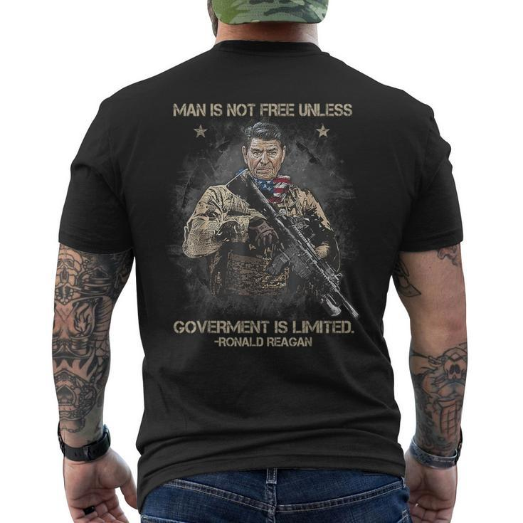 Man Is Not Free Unless Government Is Limited Men's T-shirt Back Print