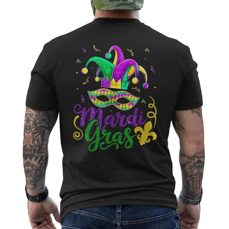 Mardi Gras 2024 S Girls Mask Beads New Orleans Party Men's T-shirt Back Print
