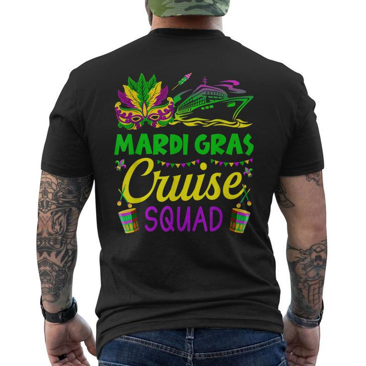 Mardi Gras Cruise Squad Matching Group Cruising Cruise Ship Mens Back Print T-shirt