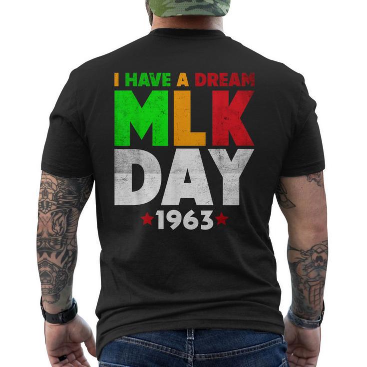 Martin Luther King Jr Day I Have A Dream Mlk Day Colorful Men's T-shirt Back Print