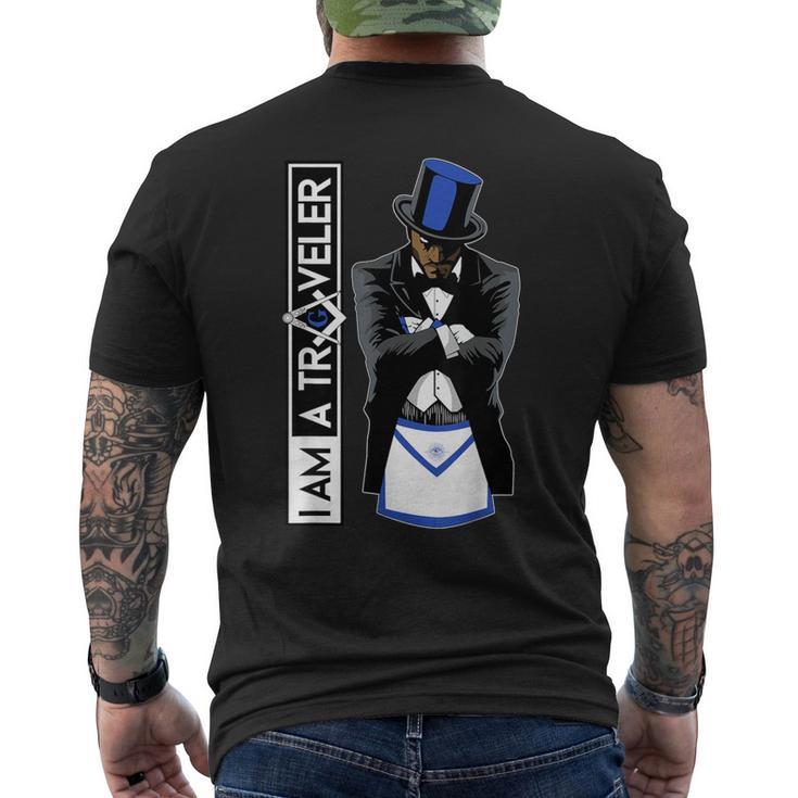 Masonic I Am A Traveler Freemason To The East Father's Day Men's T-shirt Back Print