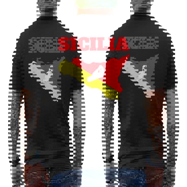 Mata Que Bella Sicilia Camiseta Hombre Estampado Espalda