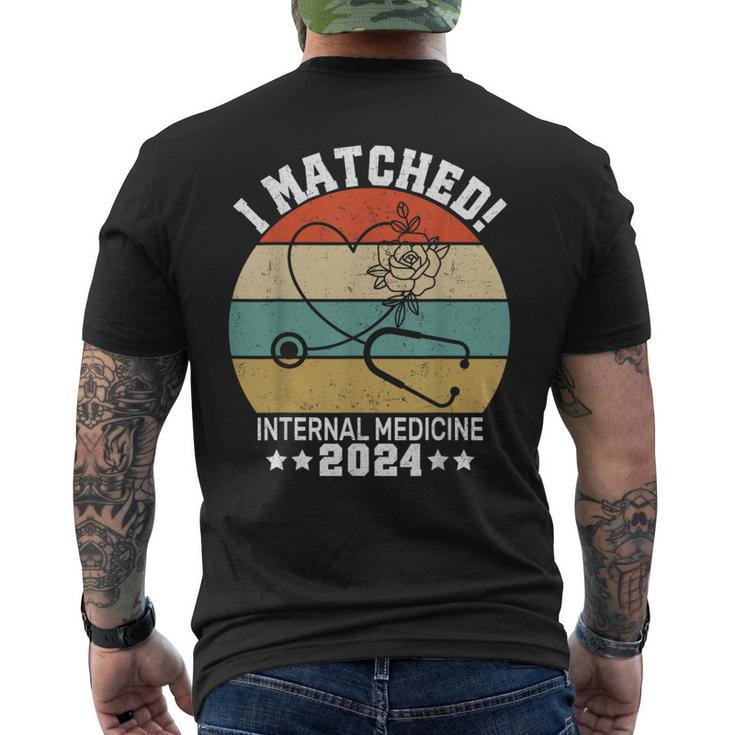 I Matched Internal Medicine 2024 Medical Resident Match Day Men's T-shirt Back Print