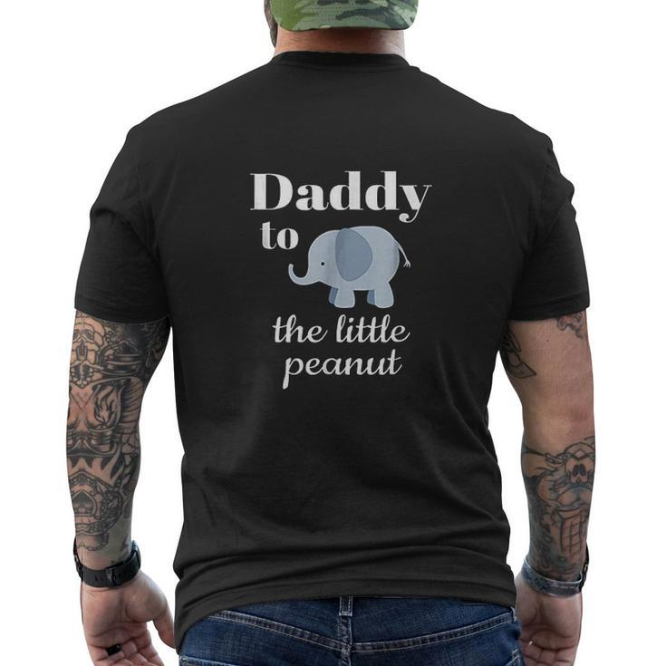 Matching Baby Shower Couples Elephant Daddy Peanut Mens Back Print T-shirt