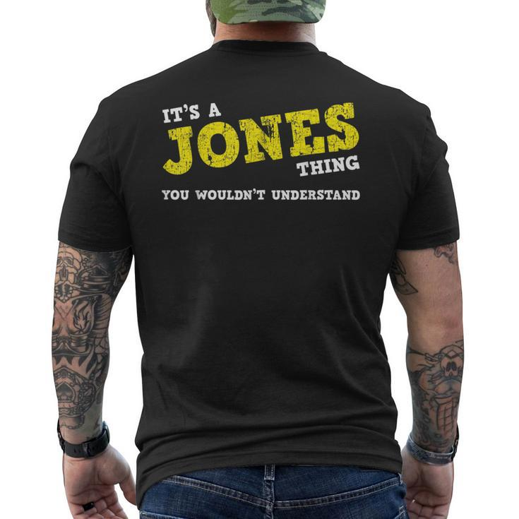Matching Jones Family Name Its A Jones Surname Thing Men's T-shirt Back Print