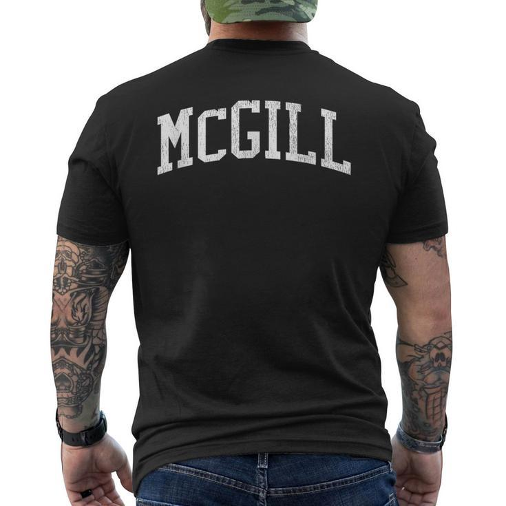 Mcgill Nv Vintage Athletic Sports Js02 Men's T-shirt Back Print