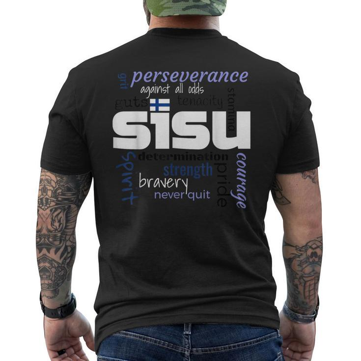 The Meaning Of Finnish Sisu Definition Novelty Men's T-shirt Back Print