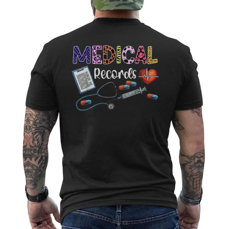 Medical Records Director Medical Records Clerk Men's T-shirt Back Print