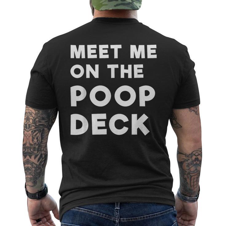 Meet Me On The Poop Deck Saying Cruise T Men's T-shirt Back Print