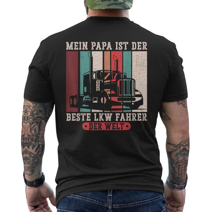 Mein Papa Ist Der Beste Lkw Driver Der Welt Papa Retro T-Shirt mit Rückendruck