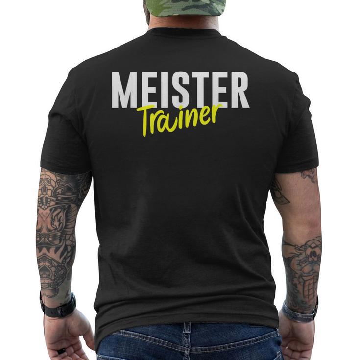 Meister Trainer Coach Football S T-Shirt mit Rückendruck