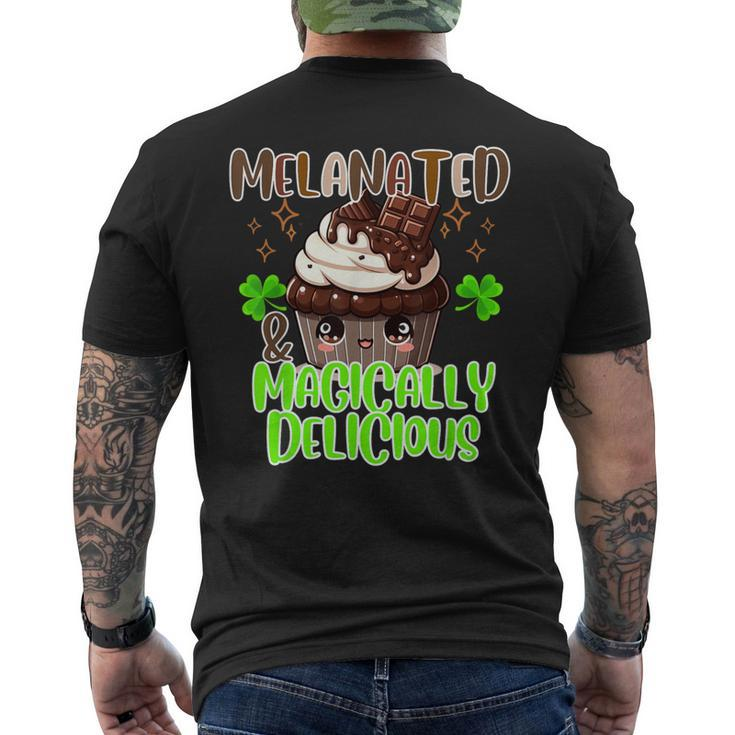 Melanated And Magically Delicious St Patrick's Day Men's T-shirt Back Print