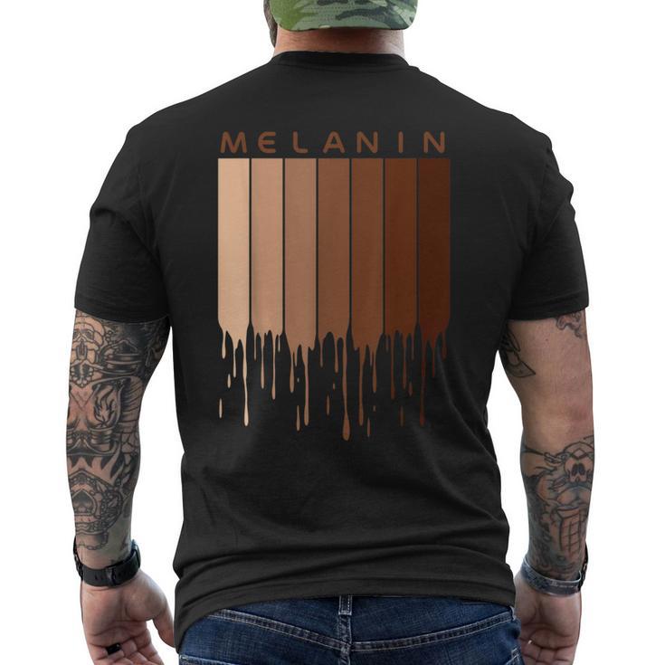 Melanin Black Beauty African American Afrocentric Men's T-shirt Back Print