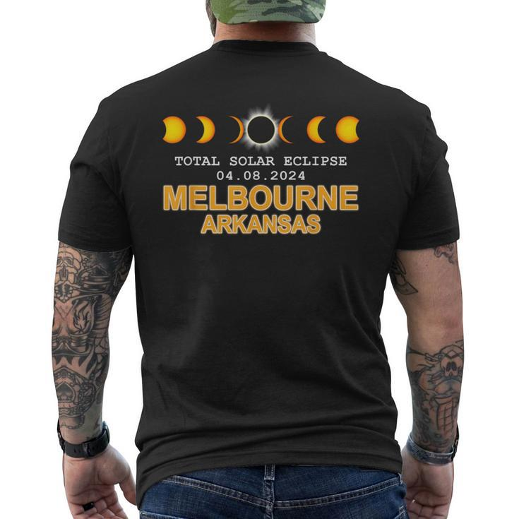 Melbourne Arkansas Total Solar Eclipse 2024 Men's T-shirt Back Print