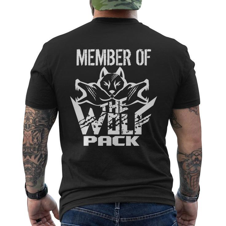 Member Of The Wolf Pack Mens Back Print T-shirt