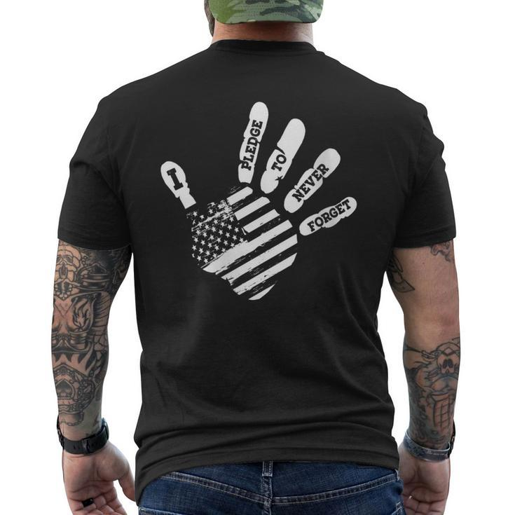 Memorial Day With Us American Flag Colors Veteran  Men's T-shirt Back Print