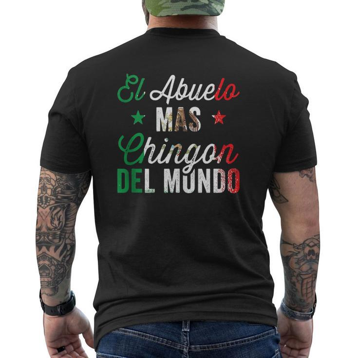 Mens Abuelo Mas Chingon Del Mundo Mexican Flag Cinco De Mayo Mens Back Print T-shirt