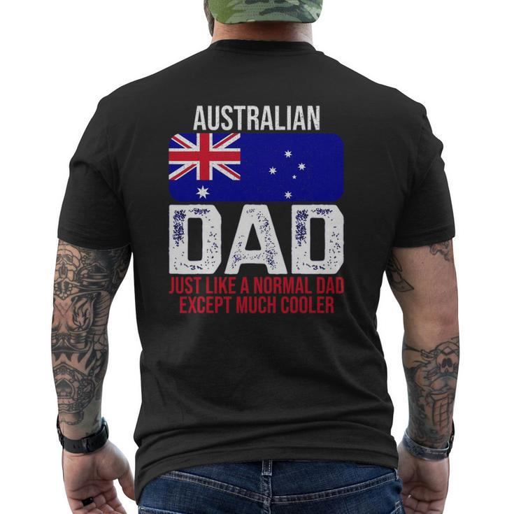 Mens Australian Dad Australia Flag For Father's Day Mens Back Print T-shirt
