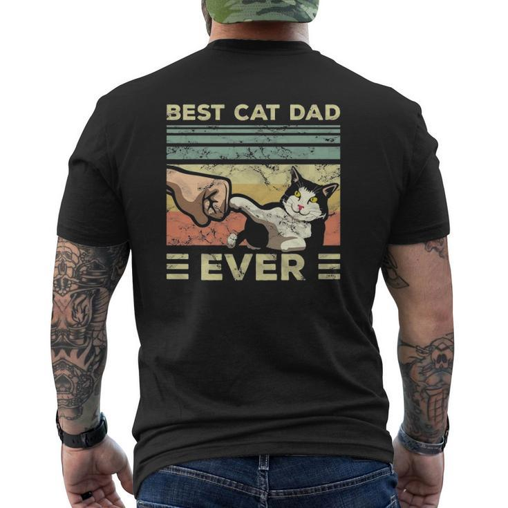Mens Best Cat Dad Ever Kitten Enthusiast Feline Lover Father Mens Back Print T-shirt