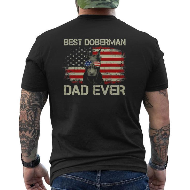 Mens Best Great Doberman Everpatriotic American Flag Mens Back Print T-shirt