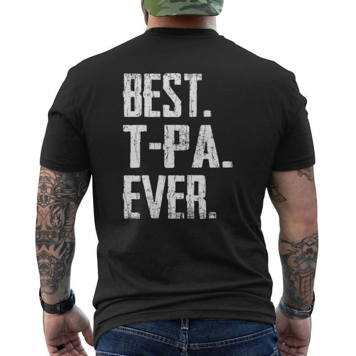 Mens BestPa Ever Grandpa Tee Mens Back Print T-shirt