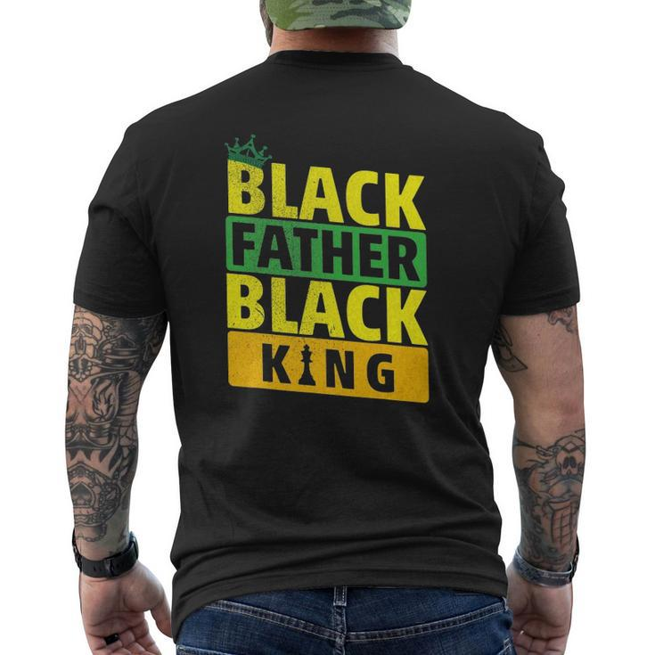 Mens Black Father Husband Dope Black Dad Black King Mens Back Print T-shirt